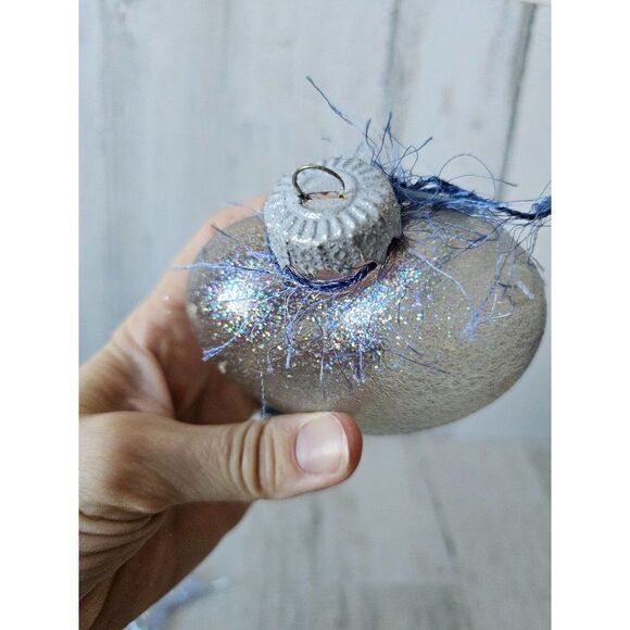 Glitter heart snowman star ornament Xmas tree - Picture 10 of 14